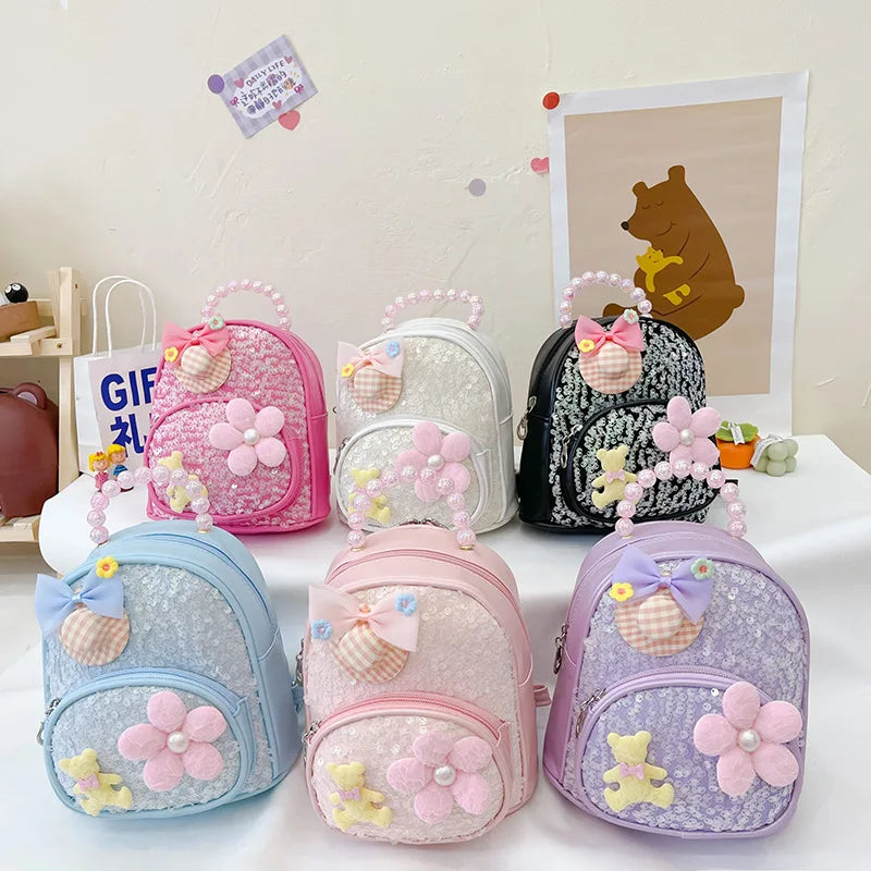 Sequined Princess Pearl Backpack