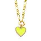 Copper Zircon Colorful Pendant Necklace