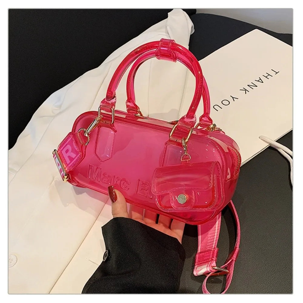 Transparent PVC Pillow Shoulder Bag