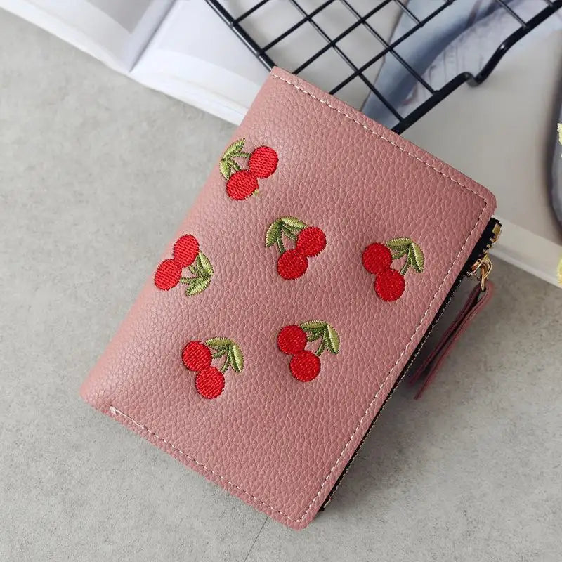 Vertical Buckle Cherry Wallet