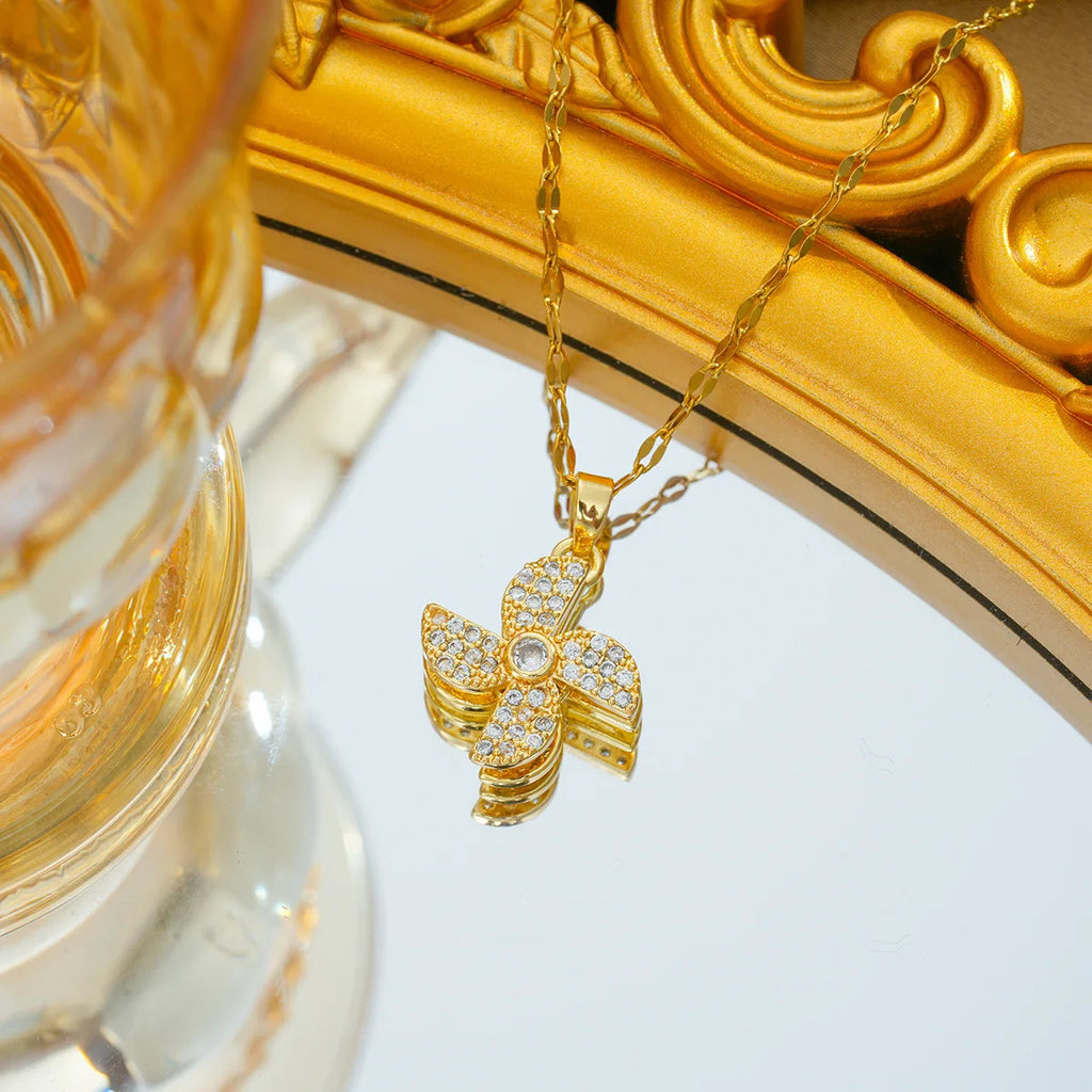 316L Copper & Stainless Steel Pendant Necklace
