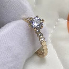 Silver Plated Hexagonal Ring