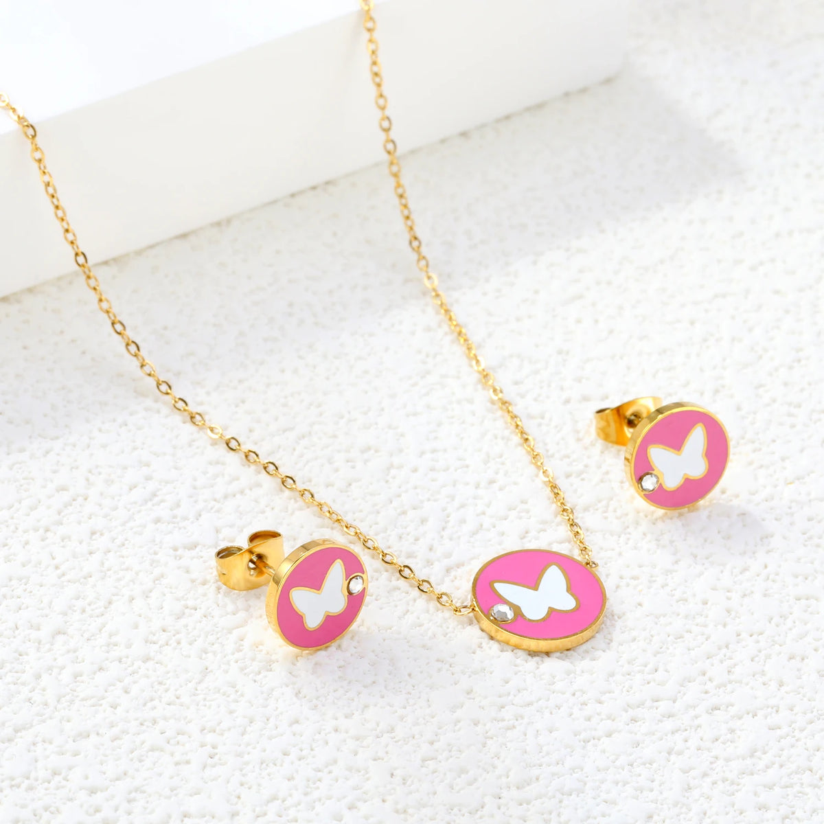 Unicorn Stainless Necklace & Earring Set