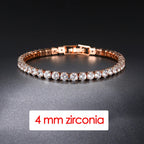 Zirconia Tennis Hip Bangle