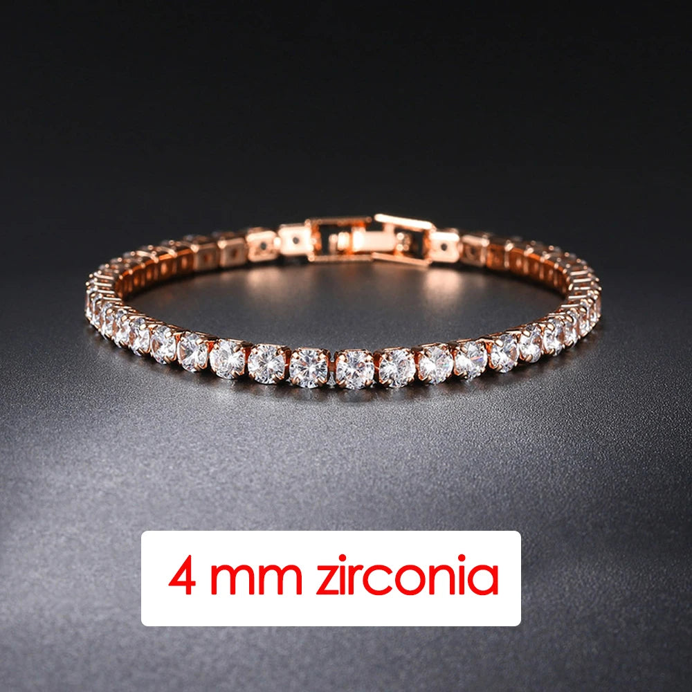 Zirconia Tennis Hip Bangle
