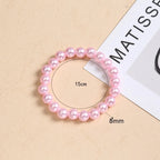 Pink Imitation Pearl Bracelet