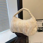 Plush Zip Hobo Shoulder Bag