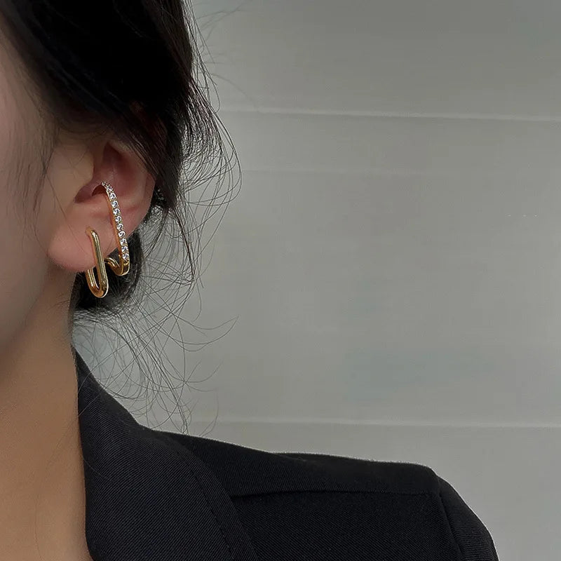 Double Row Korean Earrings