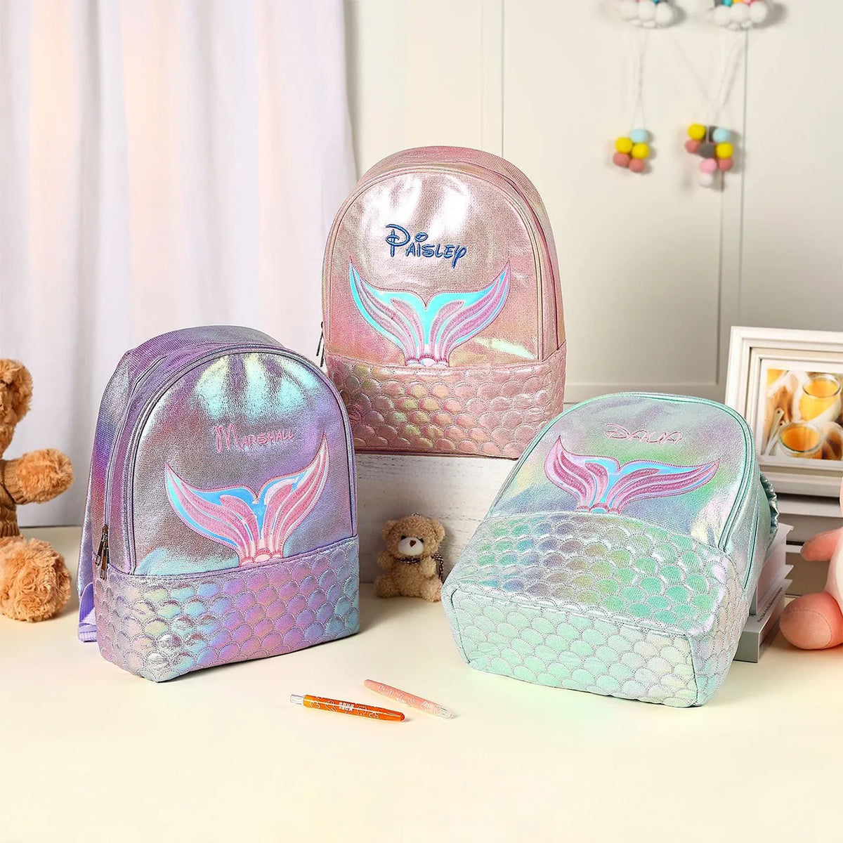 Iridescent Mermaid Tail Backpack