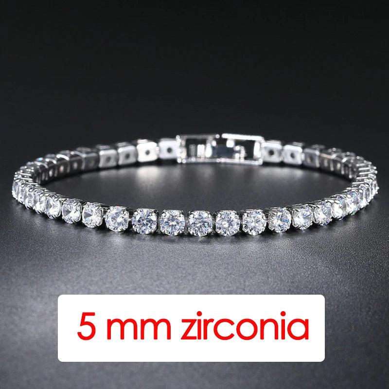 Zirconia Tennis Hip Bangle