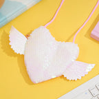 Sequin Heart Coin Shoulder Purse