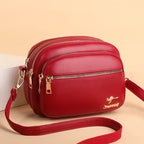 Multi-Pocket PU Shoulder Bag