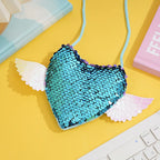 Sequin Heart Coin Shoulder Purse