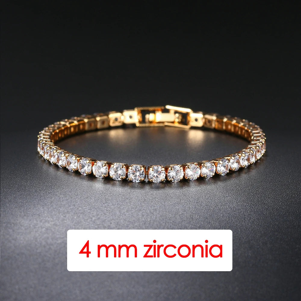 Zirconia Tennis Hip Bangle