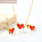 Unicorn Stainless Necklace & Earring Set