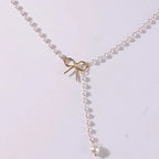 Imitation Pearl Tassel Necklace