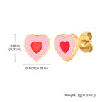 Heart Crown Flower Earrings
