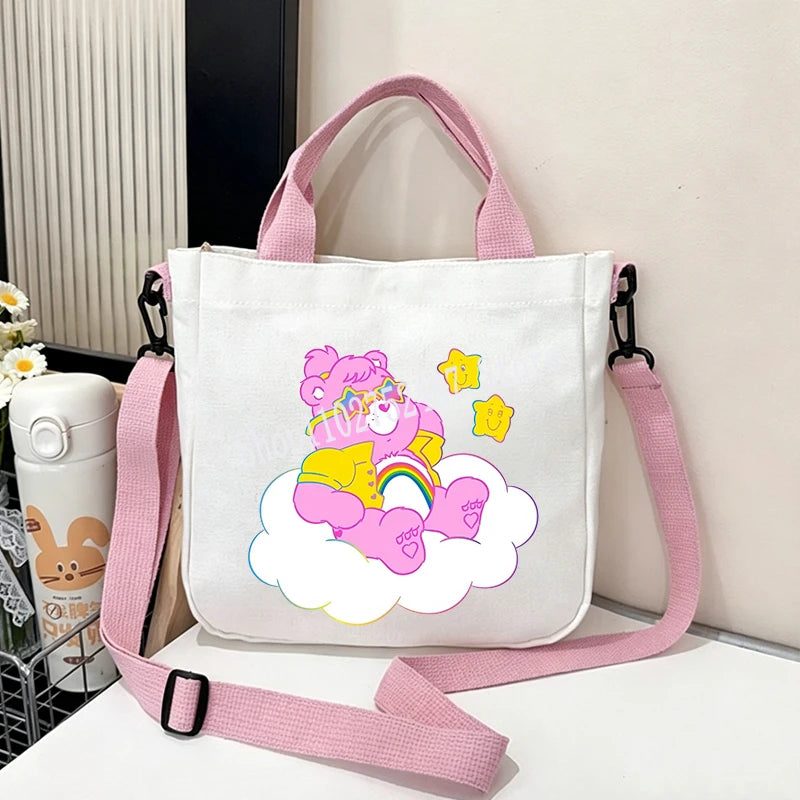 Printed Canvas Crossbody Bag