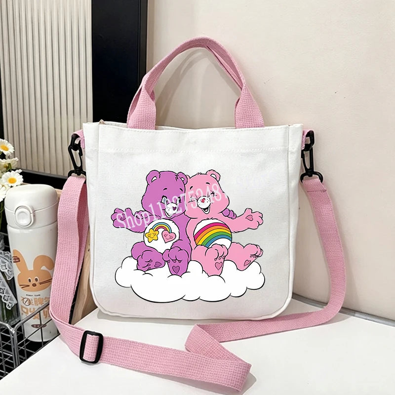 Printed Canvas Crossbody Bag