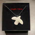 White Peace Dove Pendant Necklace