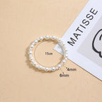 Pink Imitation Pearl Bracelet