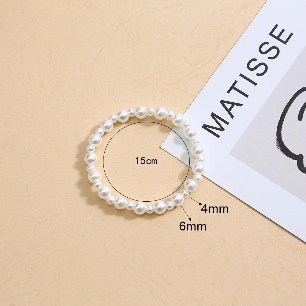 Pink Imitation Pearl Bracelet