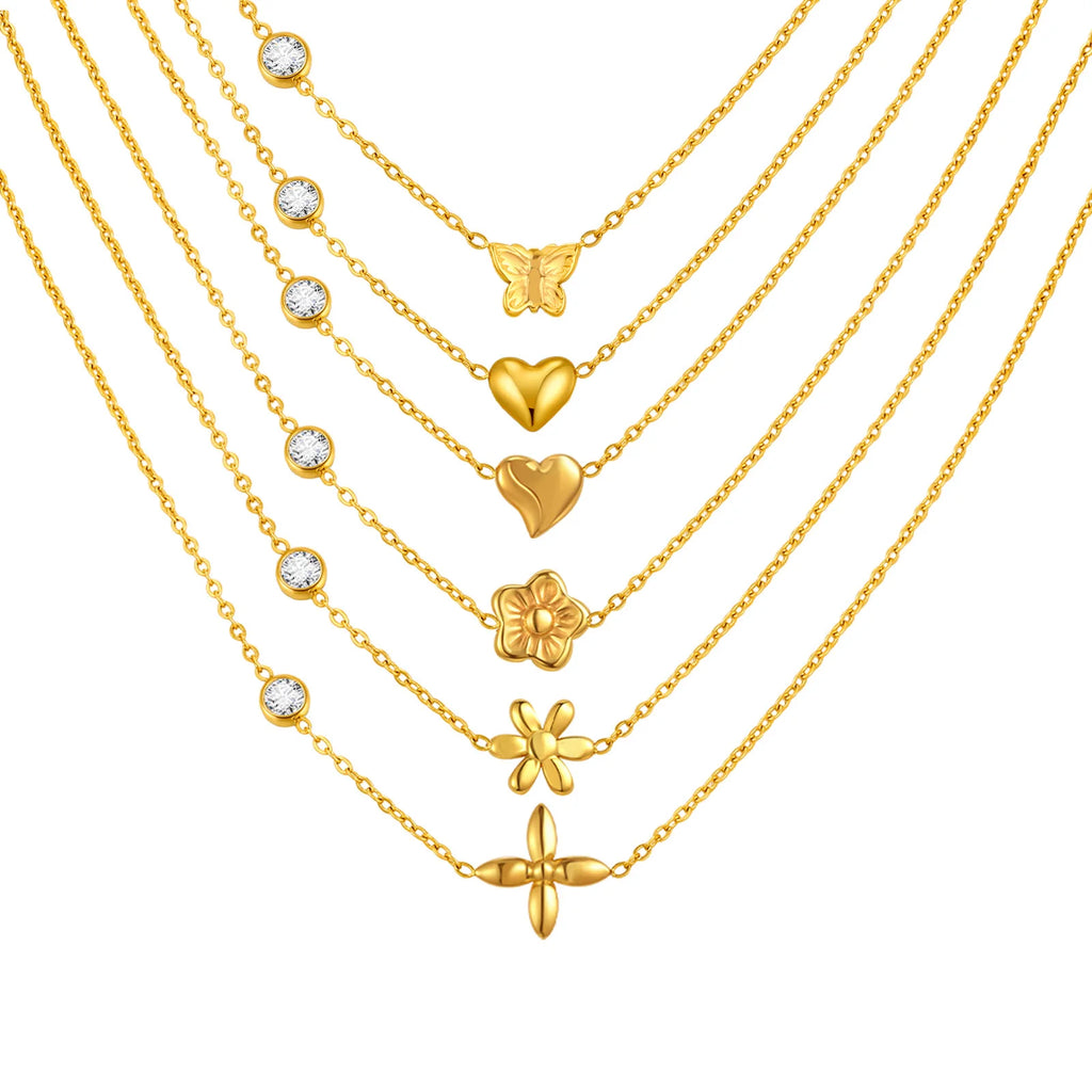 Cubic Zirconia Heart Pendant Necklace