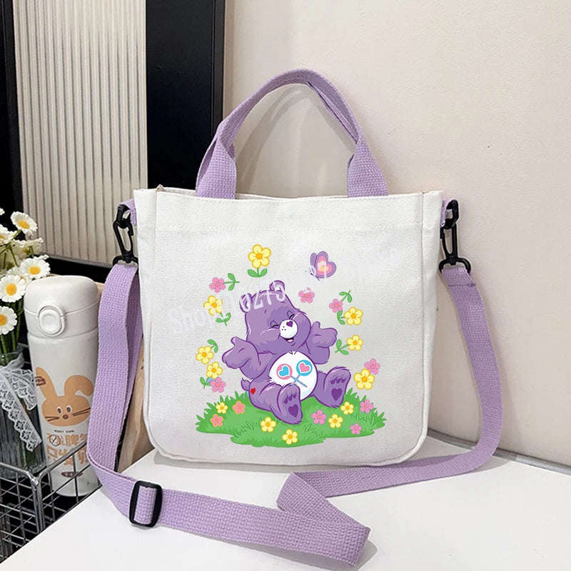 Printed Canvas Crossbody Bag