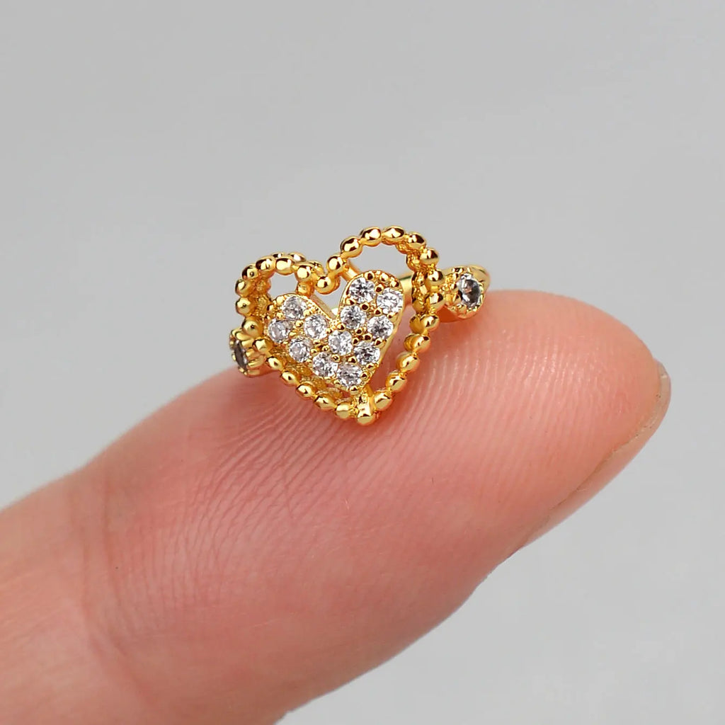 Zircon Clip On Earrings