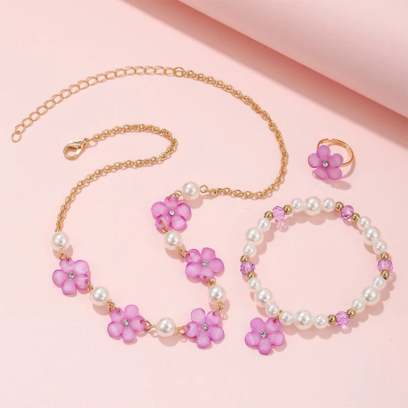 Flower Beads Jewelry Set