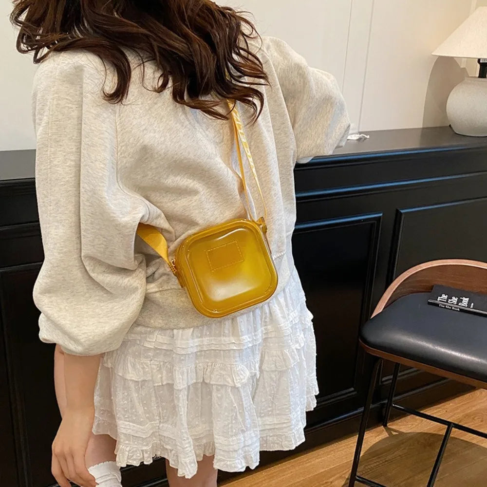 Transparent PVC Jelly Crossbody Bag
