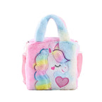 Cartoon Embroidered Plush Crossbody Bag