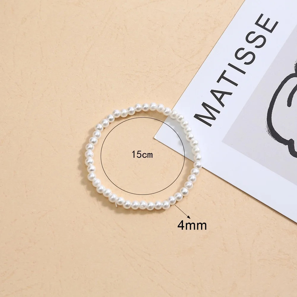 Pink Imitation Pearl Bracelet