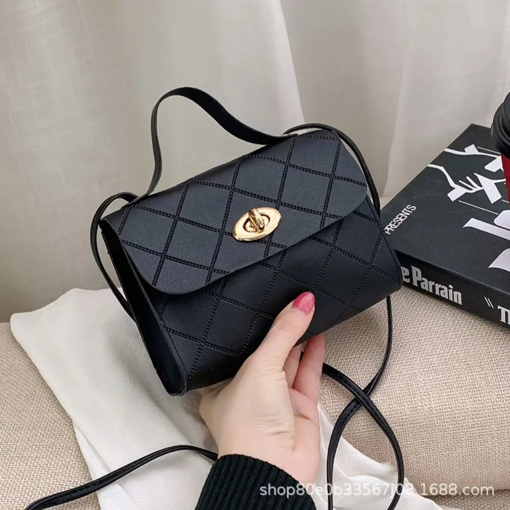 PU Leather Fold-Over Crossbody Bag