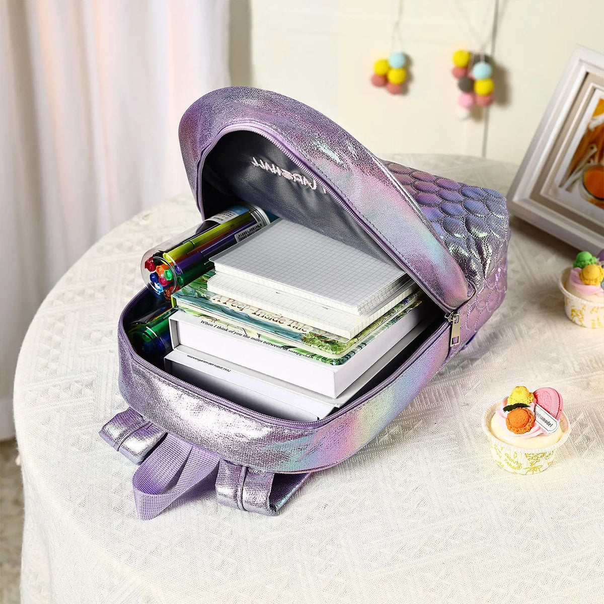 Iridescent Mermaid Tail Backpack