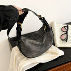 PU Leather Hobo Shoulder Bag