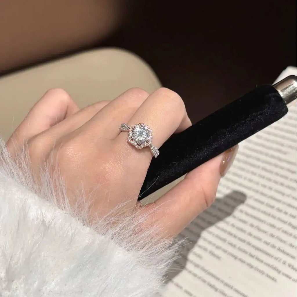 Sterling Silver Moissanite Ring