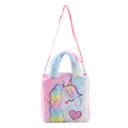 Cartoon Embroidered Plush Crossbody Bag