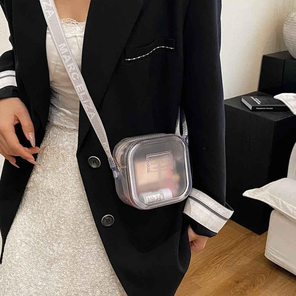 Transparent PVC Jelly Crossbody Bag