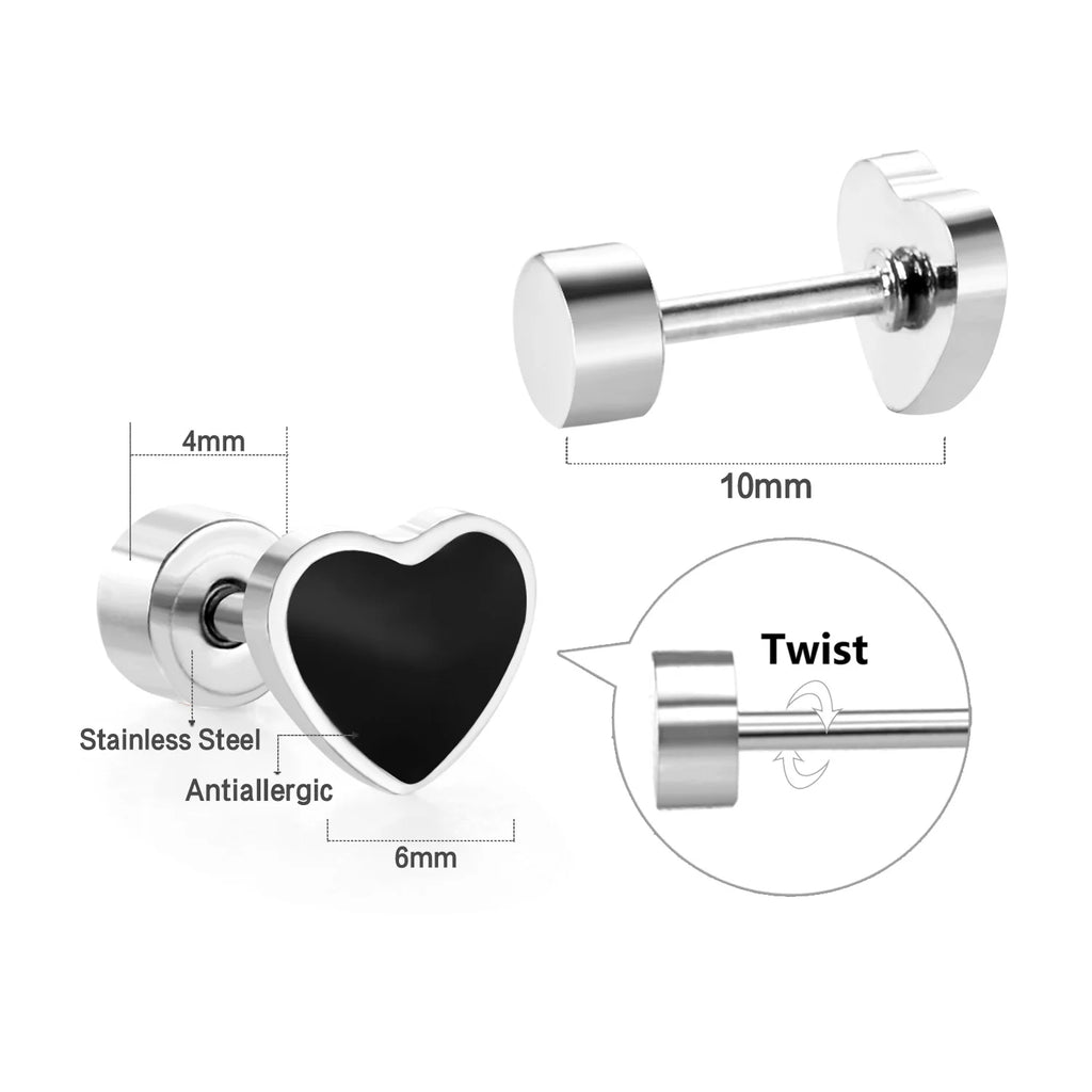 Acrylic Heart Animal Earrings