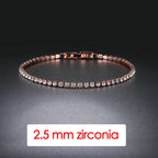 Zirconia Tennis Hip Bangle