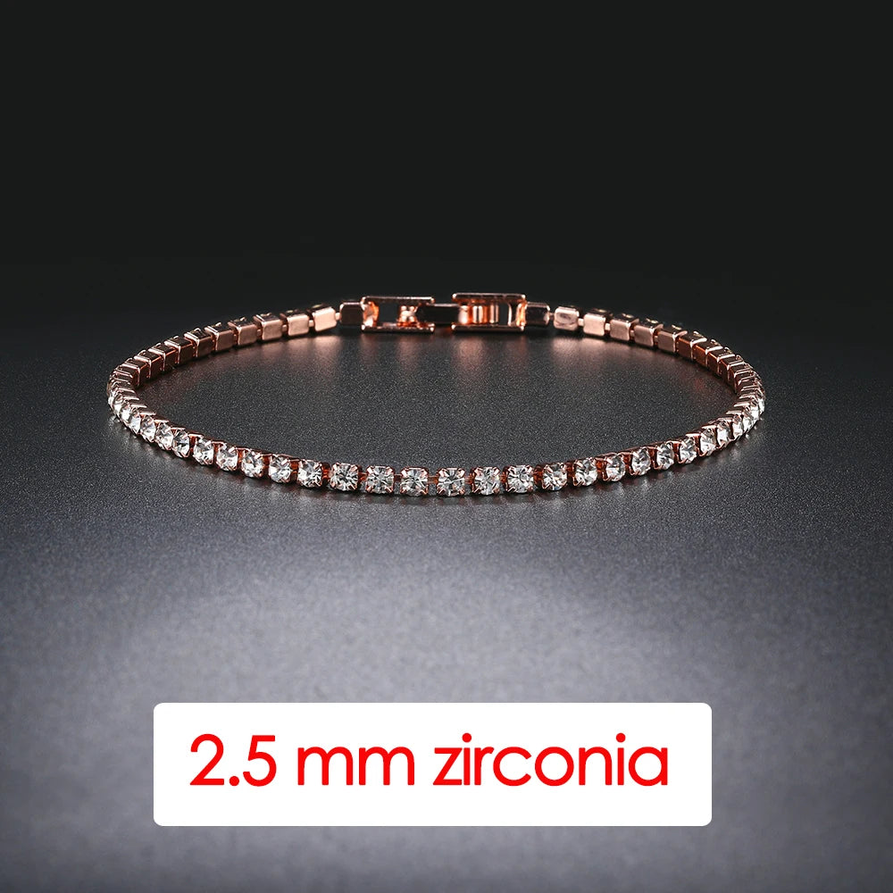 Zirconia Tennis Hip Bangle
