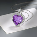 Sterling Silver Purple Pendant Necklace