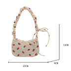 Corduroy Half-Moon Shoulder Bag
