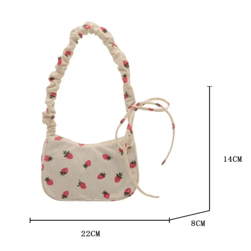 Corduroy Half-Moon Shoulder Bag