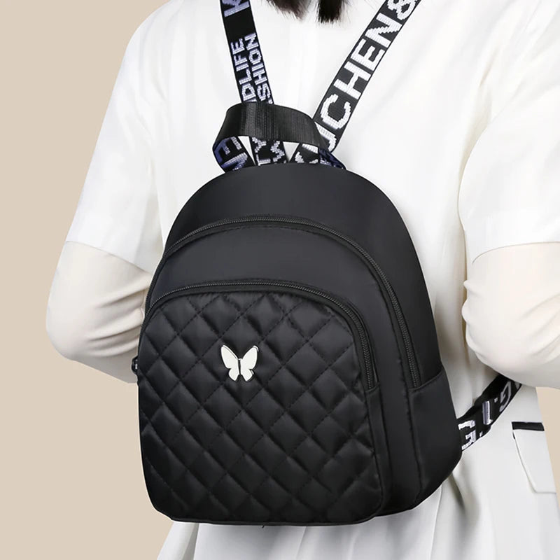 Multi-color Quilted Butterfly Backpack