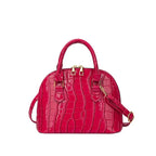 Crocodile-Pattern PU Shell Bag