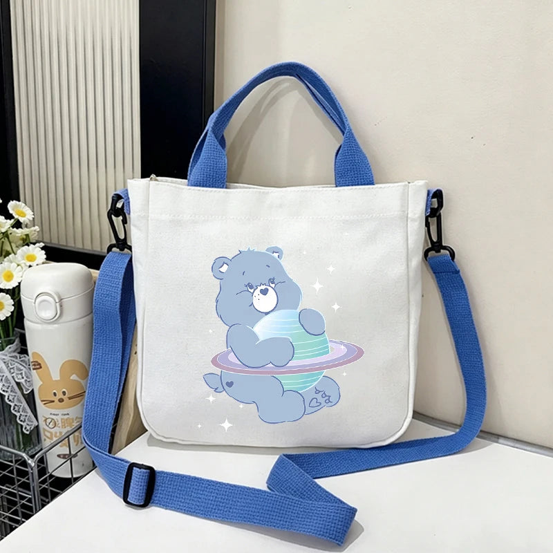 Printed Canvas Crossbody Bag