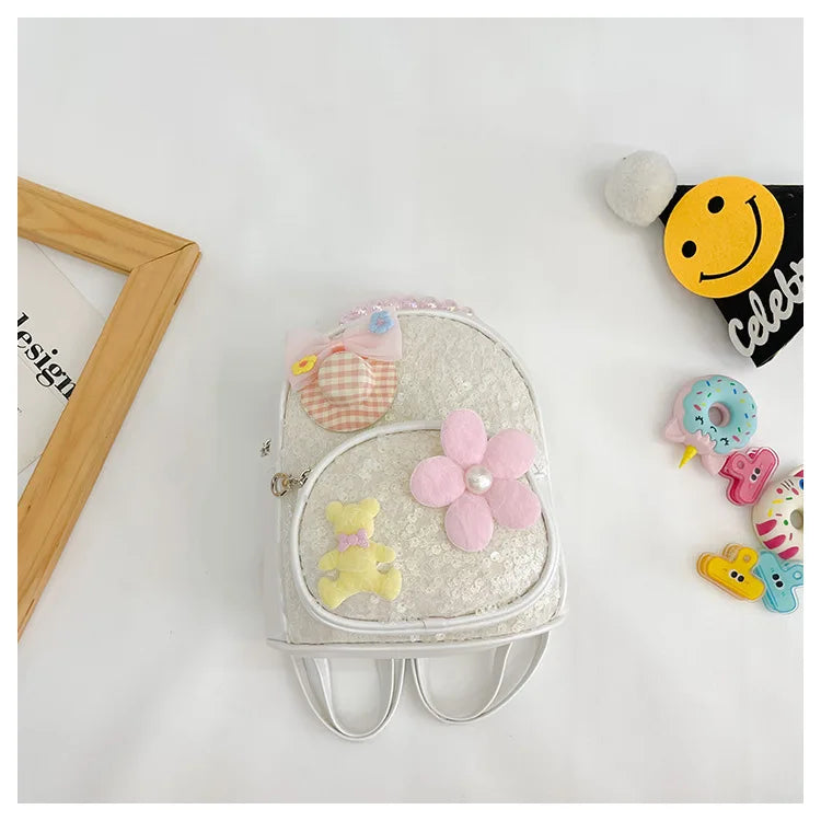 Sequined Princess Pearl Backpack