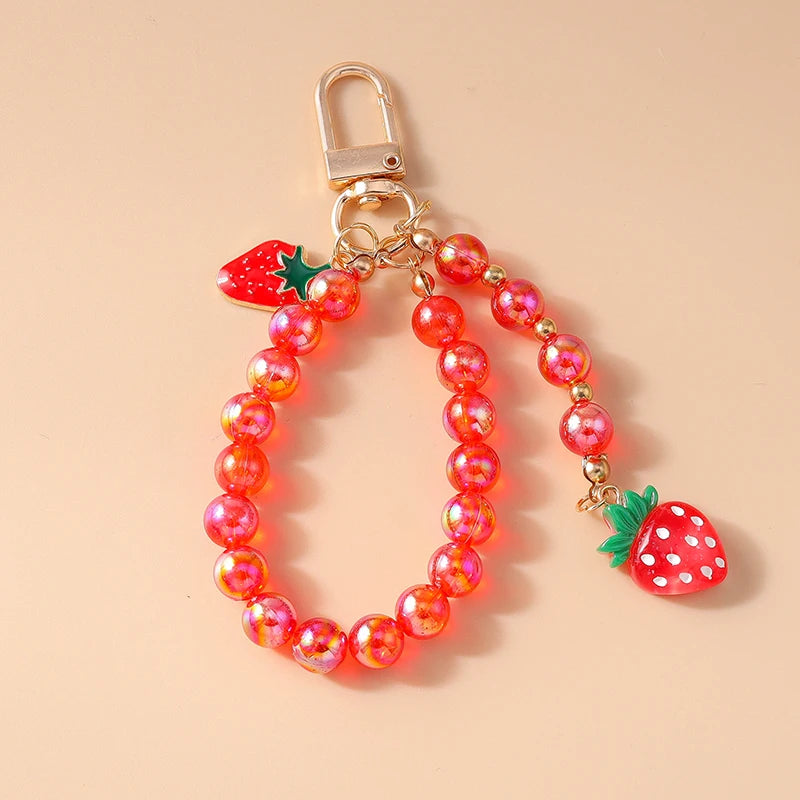 Handmade Beaded Bracelet Keychain